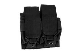 The Red Rock Outdoor Gear MOLLE Double Rifle Magazine Pouch is made from durable black Nylon